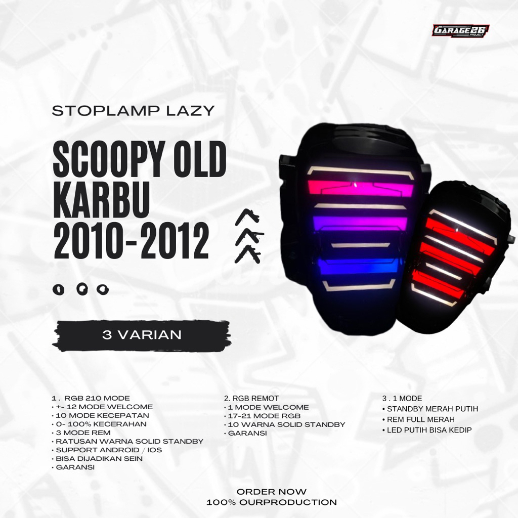 Stoplamp lazy scoopy karbu old 2010-2013