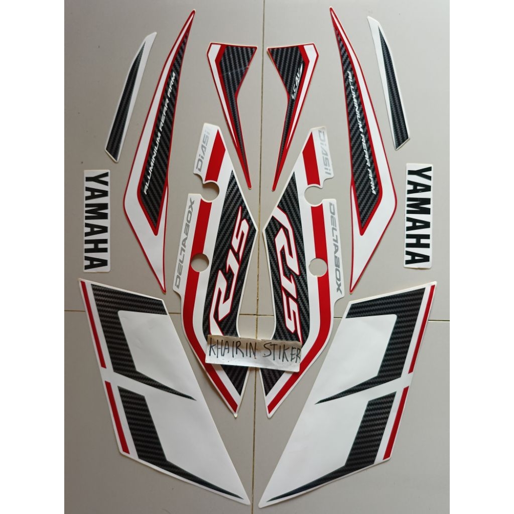 striping stiker R15 putih merah 2016