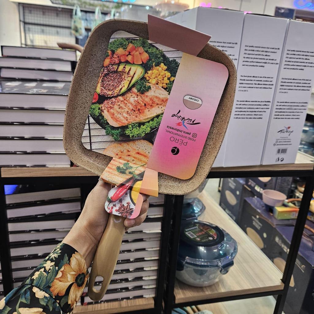 Pero Grill Pan 20cm - Panci Wajan Panggang BBQ Anti Lengket