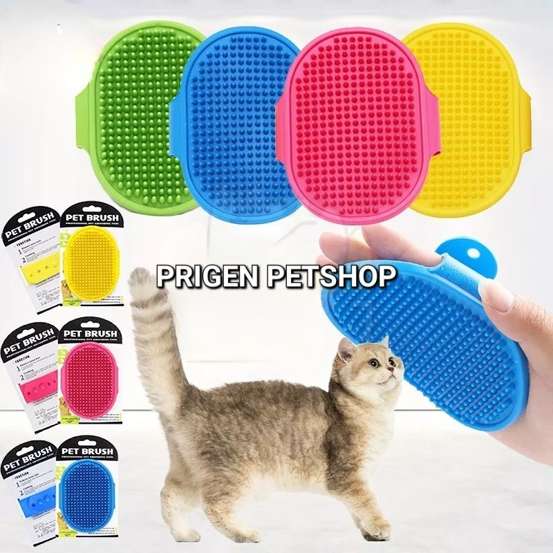 Sisir Mandi Oval / Sikat Mandi Kucing Silikon