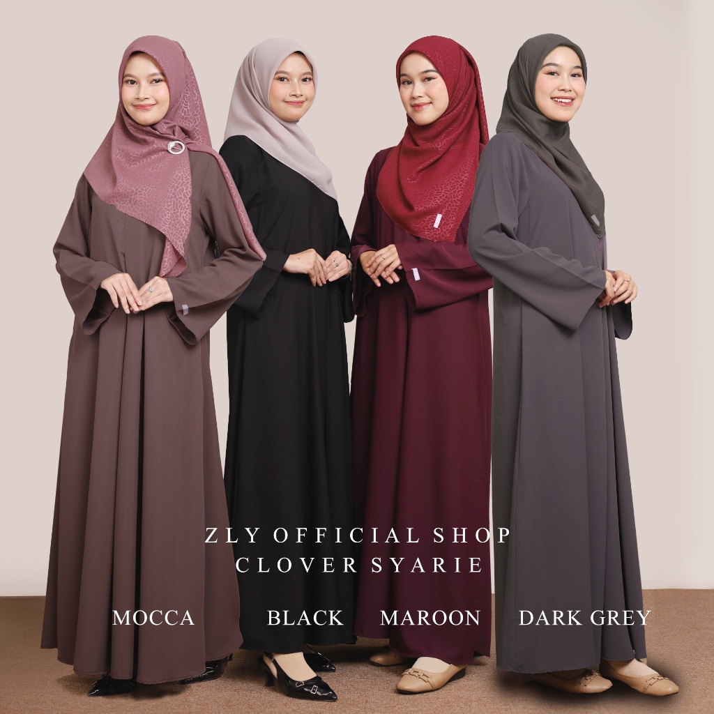 Gamis Daily Clover Syar`i Series Baru Marbela silk UV Busui Friendly By ZLY ZELIA