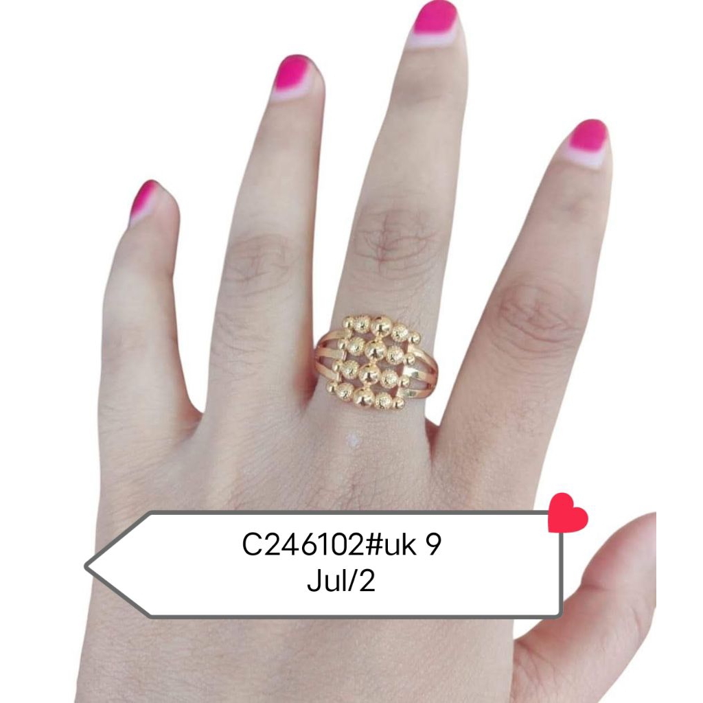 cincin lapis emas dubai polos size 9 ukuran jumbo