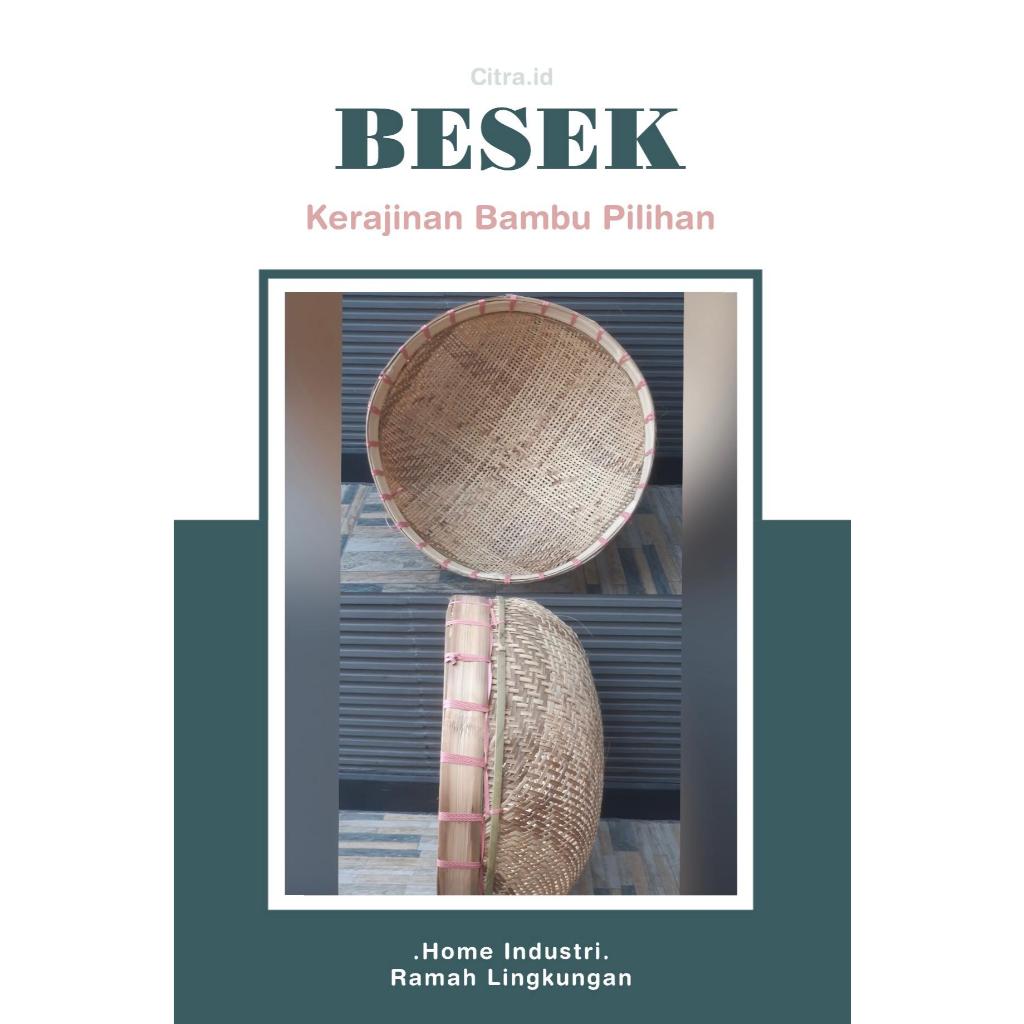 Kalo Besek Bambu Besar/Besek  Jumbo/Tempat Bawang/Saringan bambu/Penirisan Krupuk/Ayakan