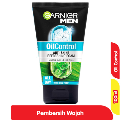 GARNIER MEN / Garnier Men Turbo Light Oil Control Foam (Charcol) 100ml