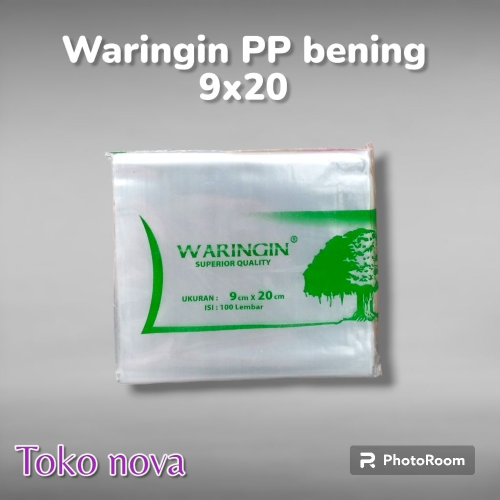 PLASTIK WARINGIN PP /BENING 9X20 1/4 AN @10PAK