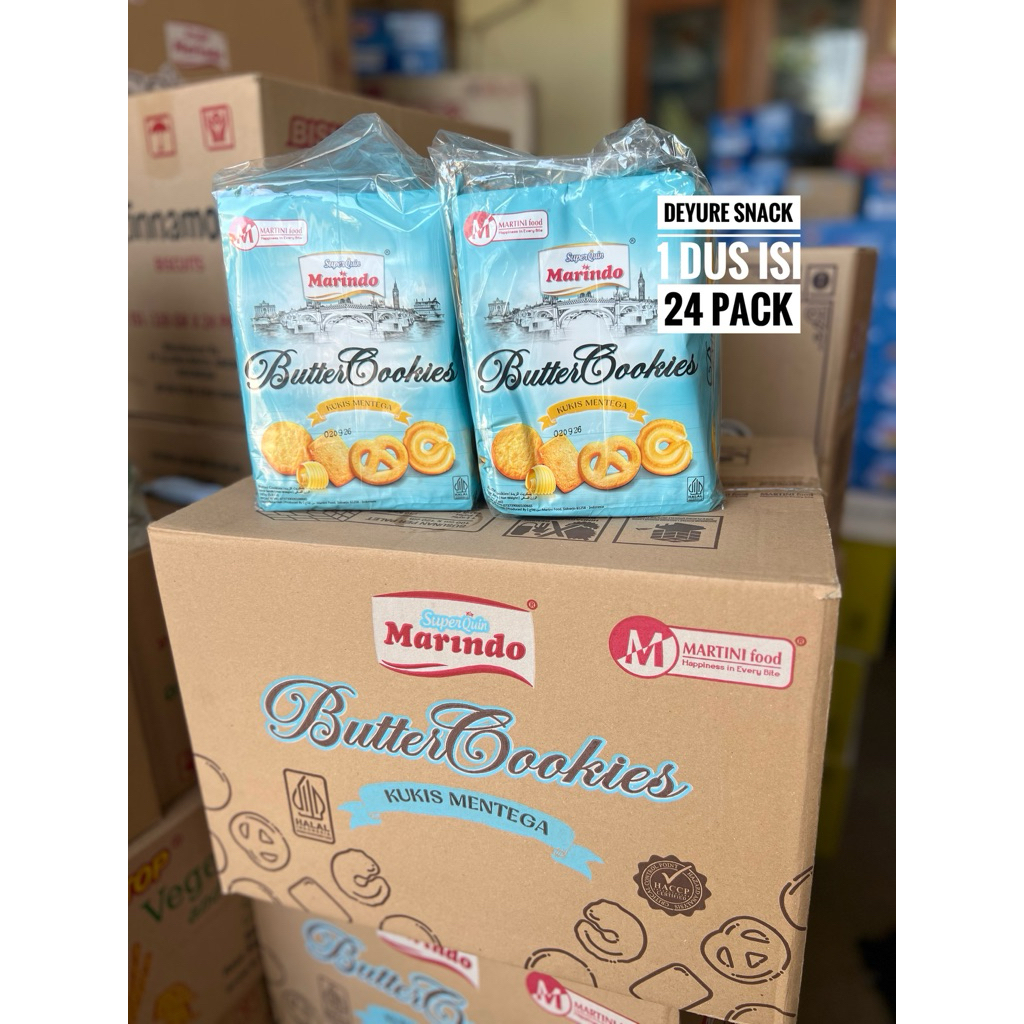 

Marindo Buttercokies kukis mentega 165 gr 1 karton isi 24 pack