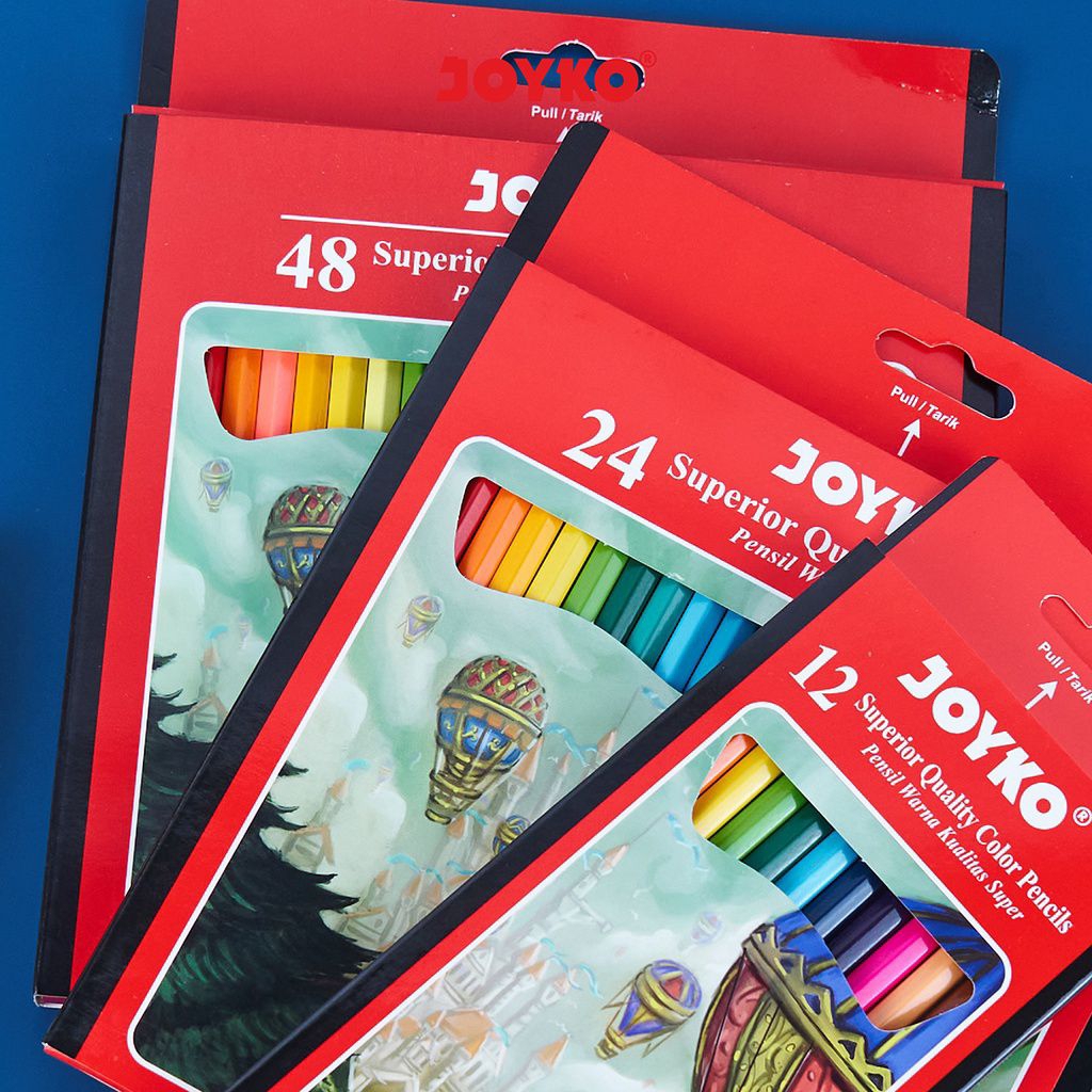 Pensil warna JOYKO 12 warna / pensil warna Joyko panjang 12 warna