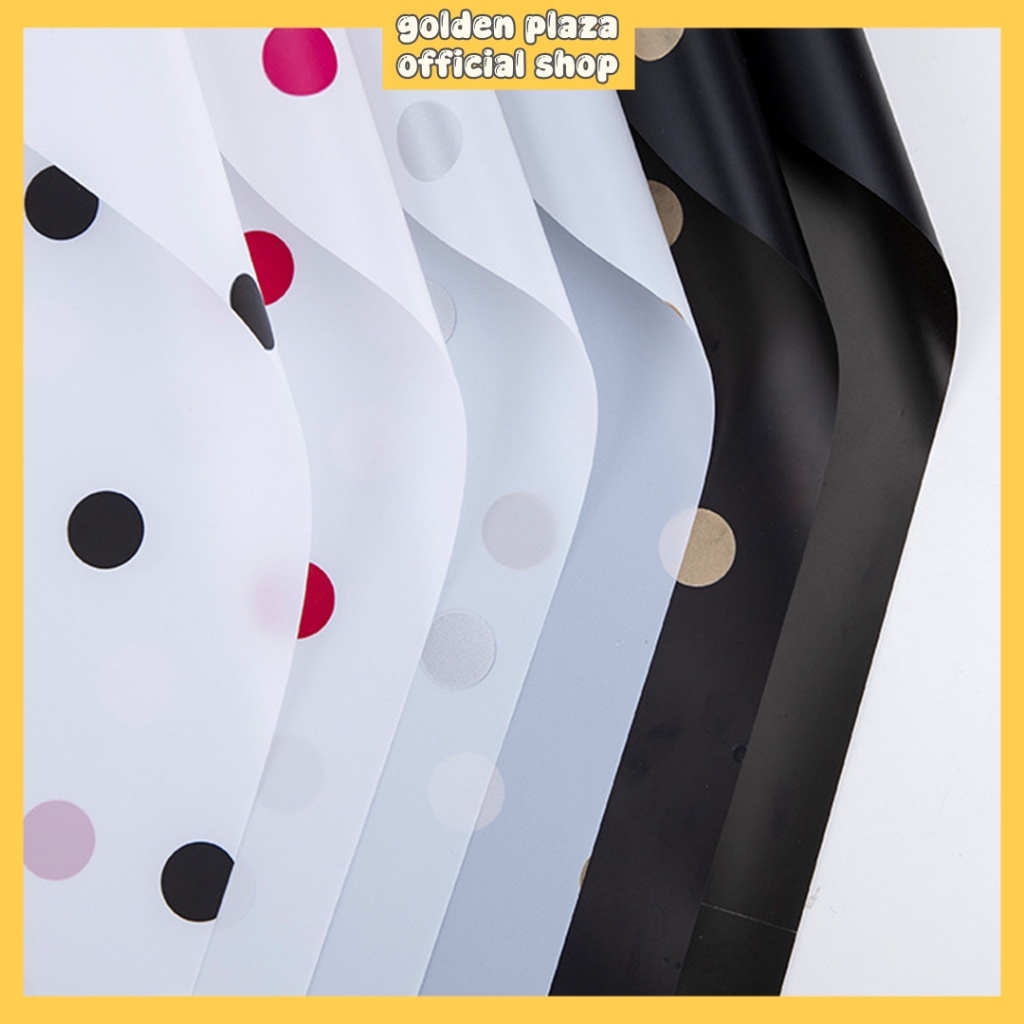 

Flower Wrapping Cellophane Paper Polkadot Big Kertas Buket Bunga Paper KB6043