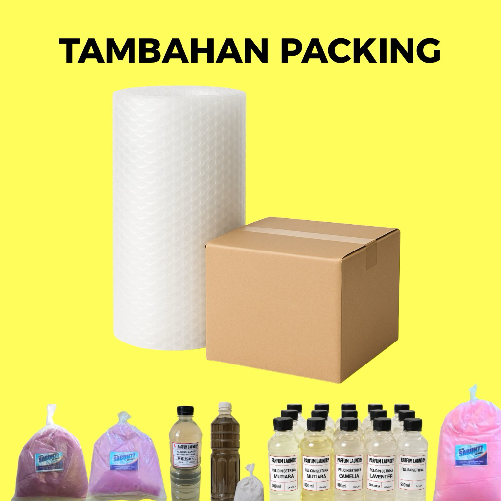

EXTRA PACKING / TAMBAHAN PACKING/ TAMBAH BUBBLE WRAP DAN KARDUS