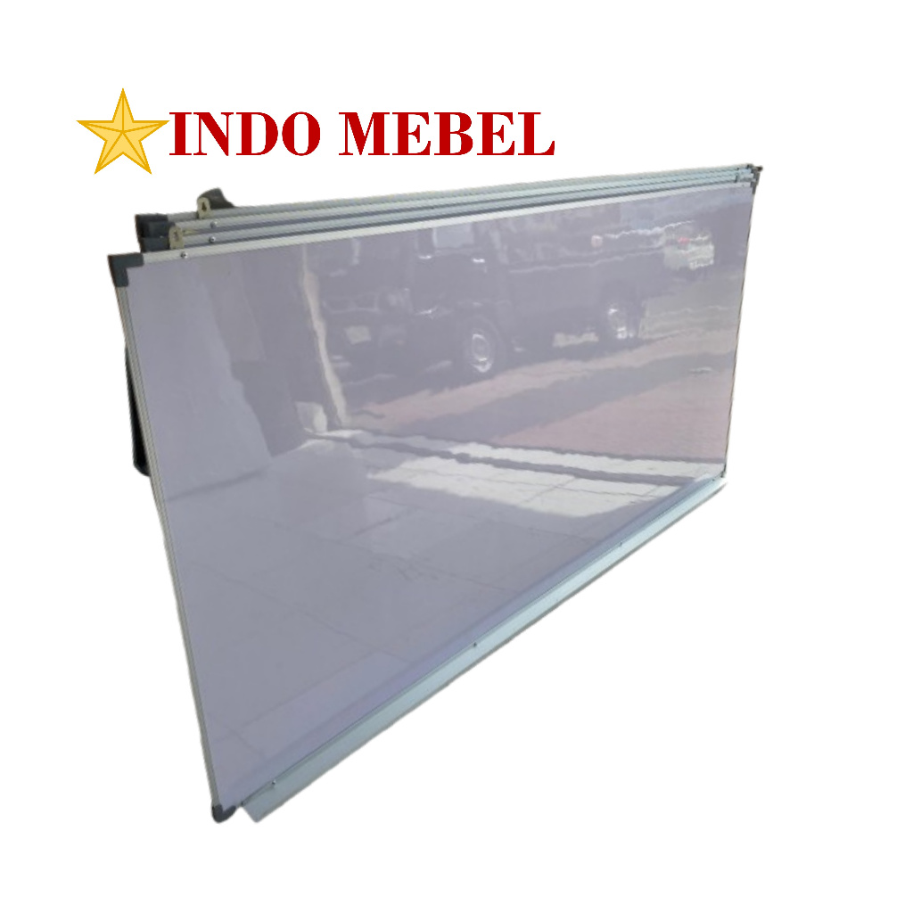 whiteboard papan tulis putih spidol stand besi kaki besi ukuran kecil 200x 100 cm white board ready 