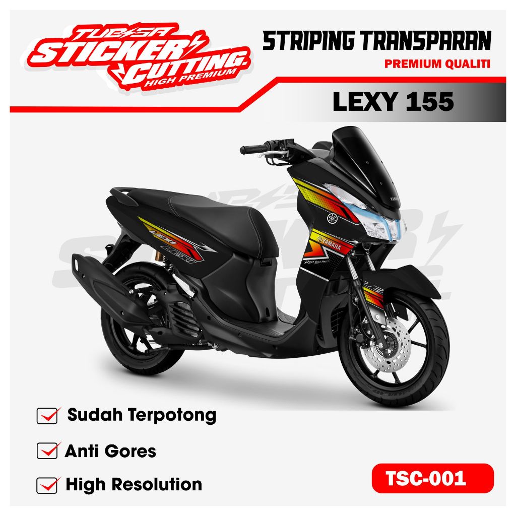 Sticker Striping Variasi Yamaha LEXI 155 | Striping Lexi| Stiker Lexi| Lis Lexi| Lexi Semi Fullbody 