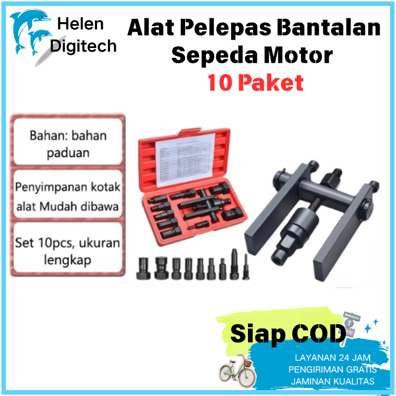 10pcs Tracker bearing Puller Set Treker Pencabut Bearing Set Treker Cabut Bearing Dalam Treker Pembu