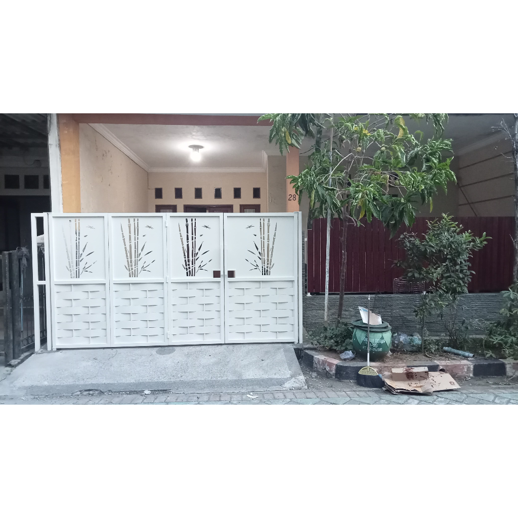 Pagar Besi Motif Kombinasi Anyaman Wiremesh