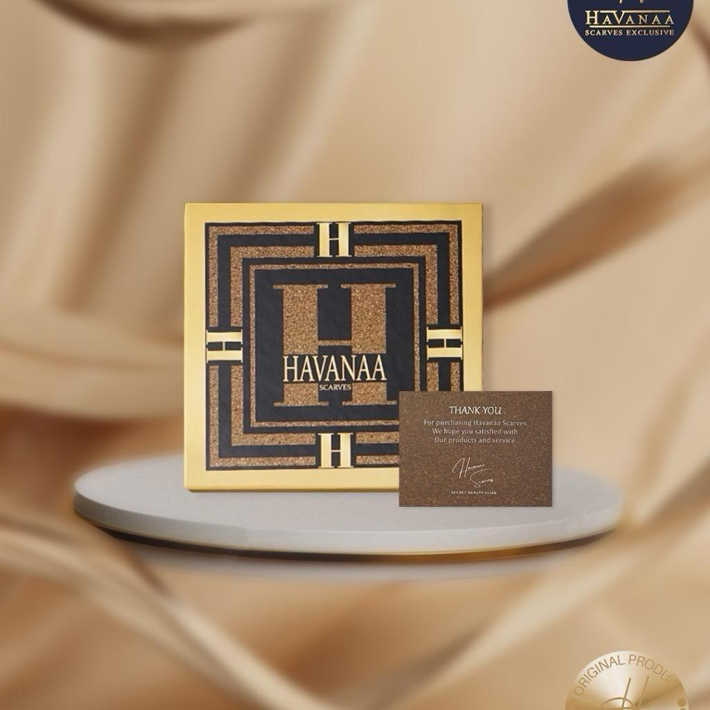 ECER HAVANA MOTIF BOX / jilbab havana motif / kerudung havana kemasan box / hijab segiempat lasercut