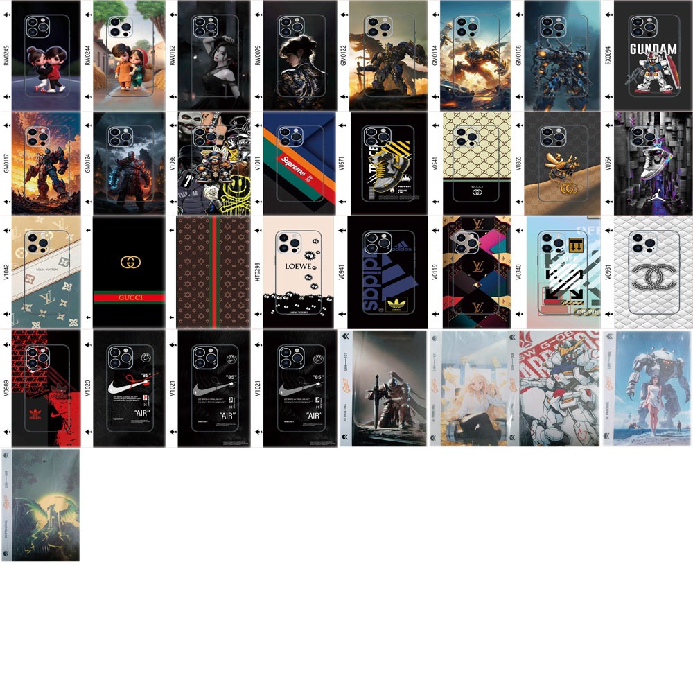 Grosir Bahan Hydrogel Back Skin untuk Belakang HP Motif - LOGO