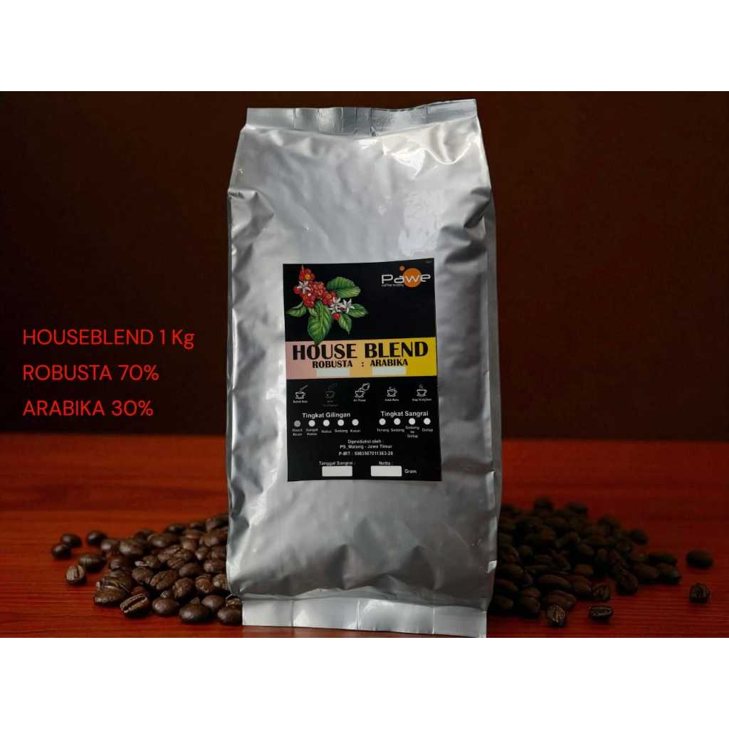 

Houseblend Arabika 50% Robusta 50% Biji Kopi 1 Kg Pawe Coffee