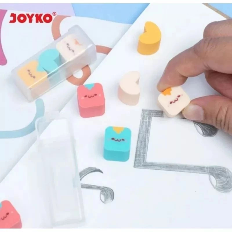 

Penghapus Eraser Joyko Mini Kartun Lucu Good Luck Charm 1 Kotak 3 Pcs