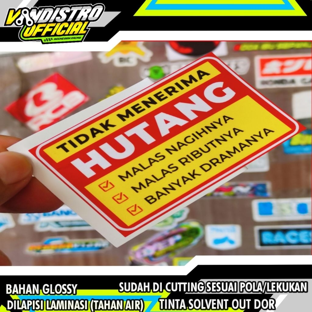 TIDAK MENERIMA HUTANG GLOSSY