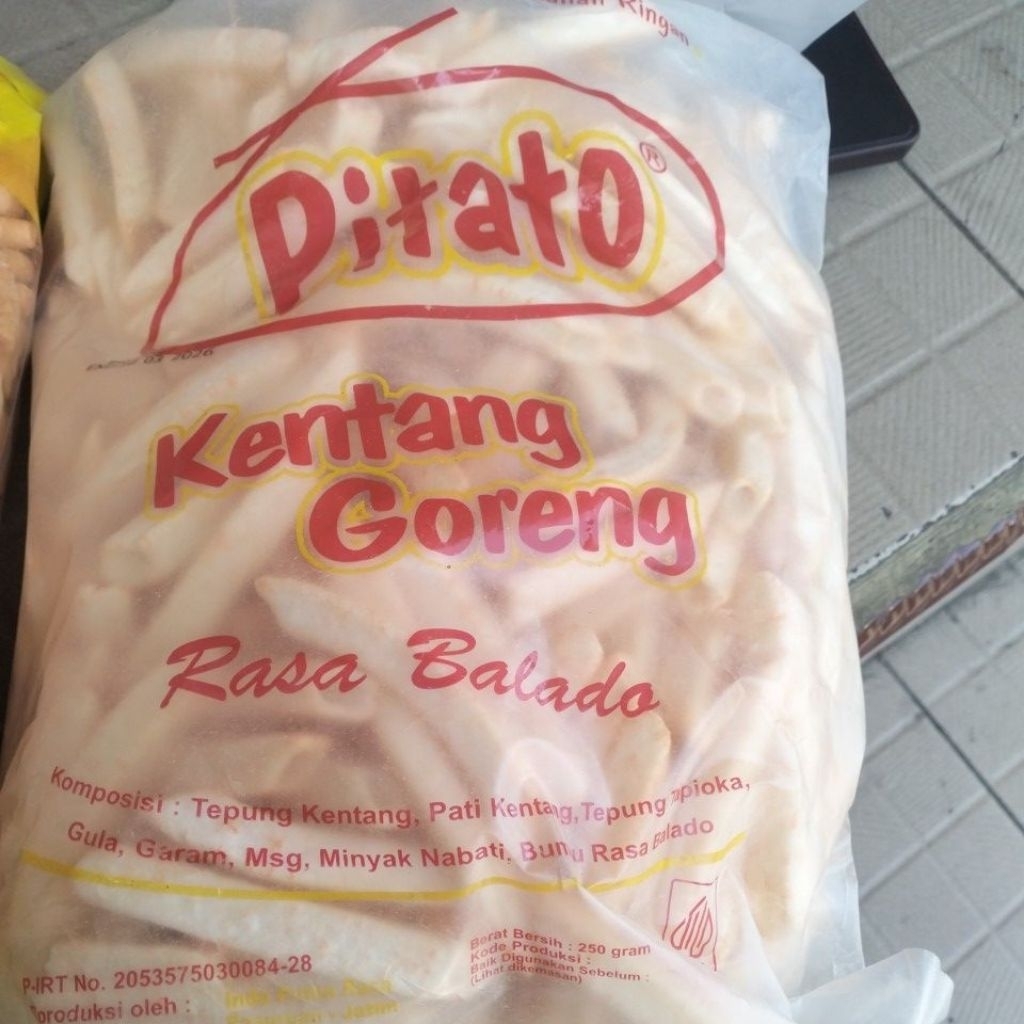 

pitato camilan kentang goreng 250Gram