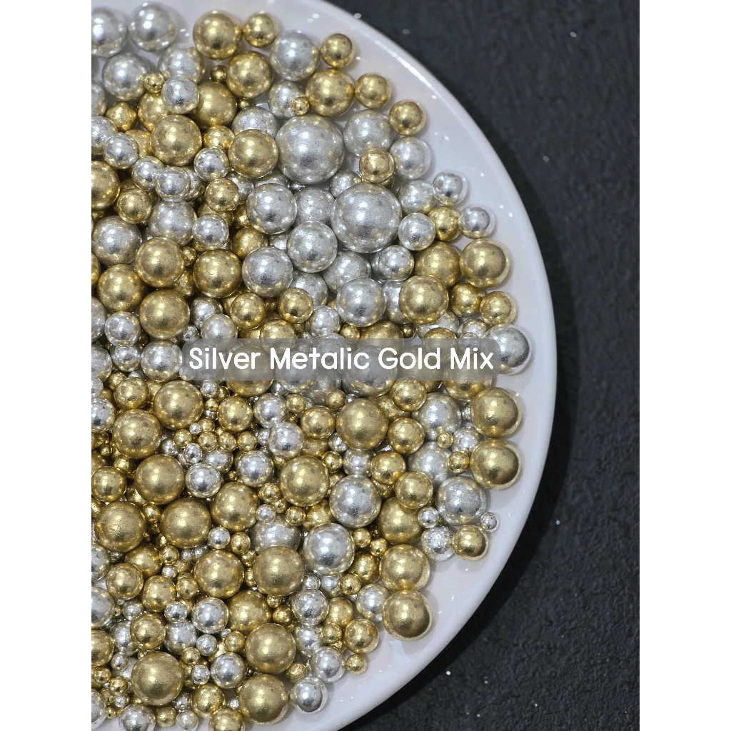 

Sprinkle Silver Metalic Gold Mix Kemasan 10gr