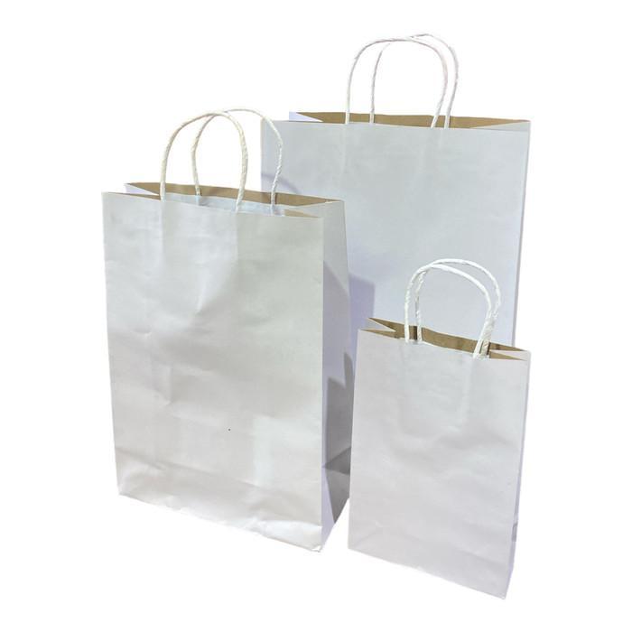 

Paper Bag Putih Polos Isi 1 Pcs Tali Kertas Tebal Tas Souvenir Kado Ulang Tahun Goodie Bag