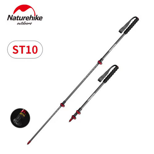 TREKKING POLE ST10 CARBON FIBER LIGHTER NATUREHIKE NH19S010-T