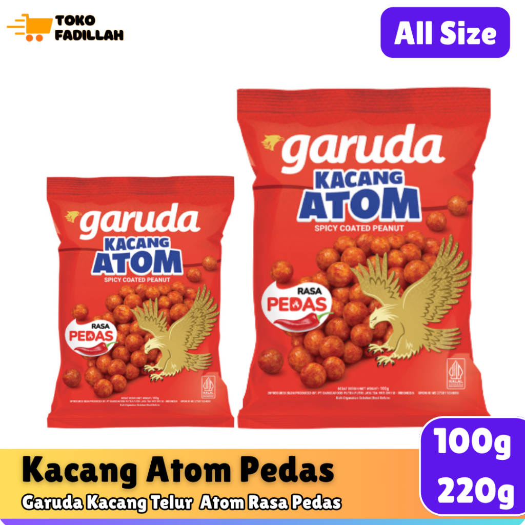 

GARUDA Kacang Telur Atom Pedas 100g & 220g