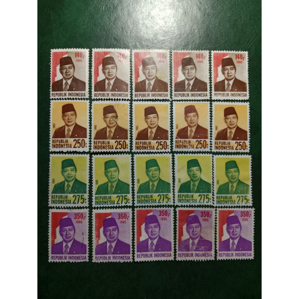 

Prangko Indonesia 20 Pcs Campur Presiden Soeharto tahun 1982/83/85 Used