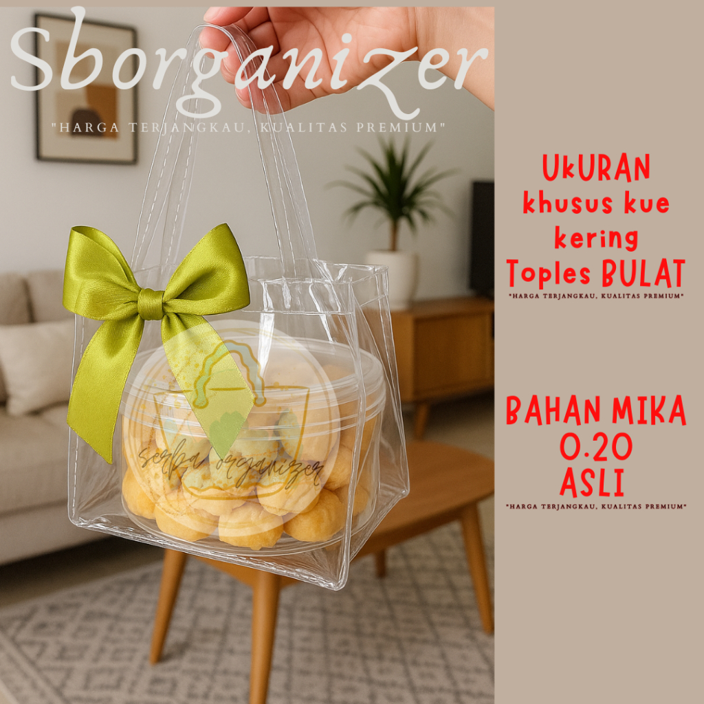 tas goodie bag mini transparan tas goodie kue kering nastar tas mini transparan TAS NASTAR TOPLES