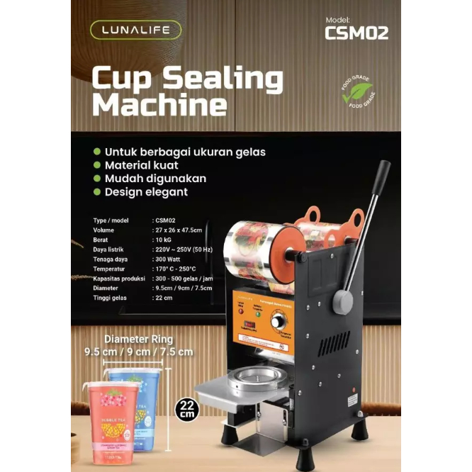 LUNALIFE CUP SEALER CSM02 CUP SEALING MACHINE