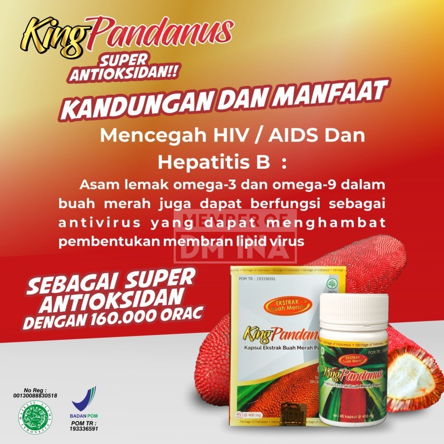 KING PANDANUS KAPSUL BUAH MERAH PAPUA / Buah Merah Papua Asli Kapsul