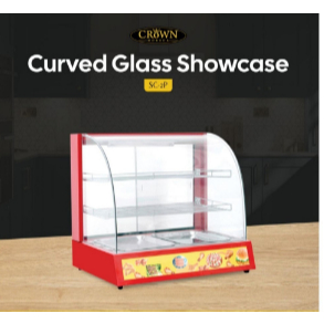 CURVED GLASS SHOWCASE WARMES SC-2P CROWN HORECA