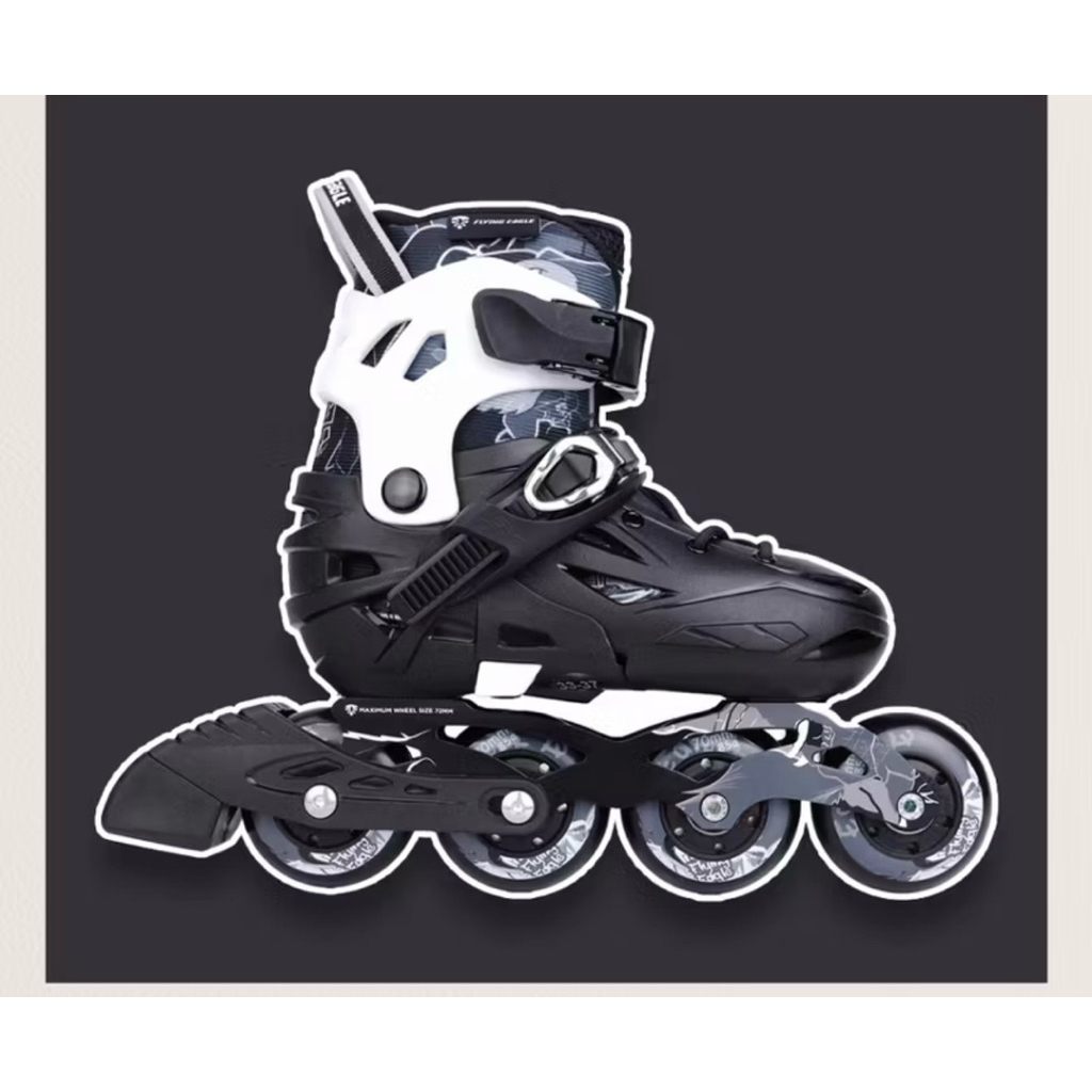 Sepatu roda anak Flying Eagle S5S plus black second Like NEW