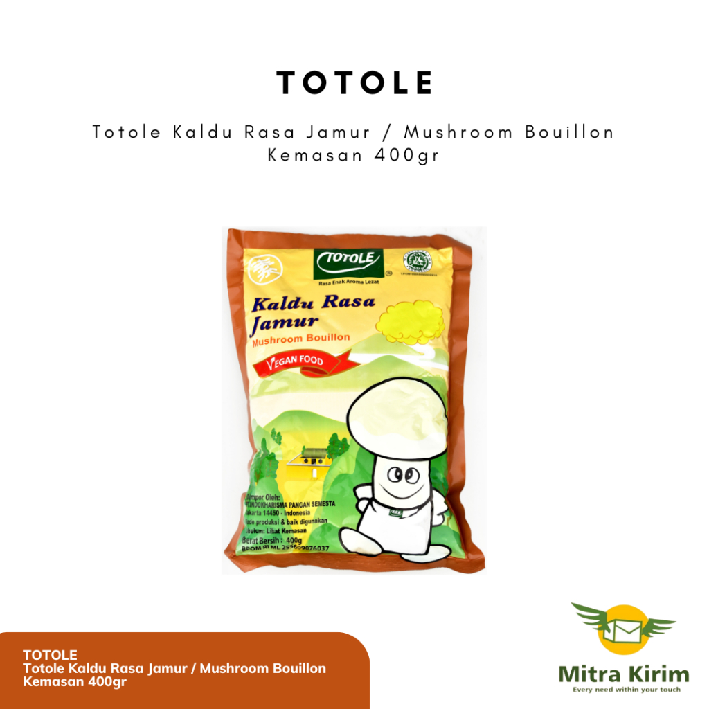 

Totole Kaldu Rasa Jamur / Granulated Mushroom Bouillon Kemasan 400g
