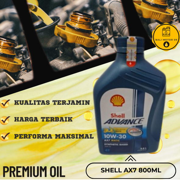 OLI SHELL AX7 Matic 800 PELUMAS MESIN SHEL HELIX AX7 Matic 0.8L Oli Motor Matic