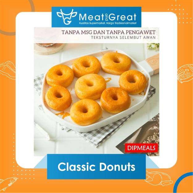 

Classic Donuts Frozen Dipmeals – Donat Lembut & Empuk | Siap Goreng – Meat & Great