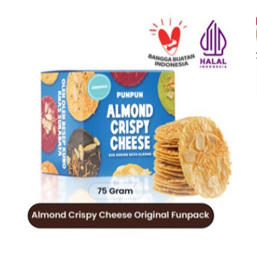 

Almond Crispy Cheese Funpack 75 Gram Oleh Oleh Cemilan Snack Khas Surabaya| PUNPUN Almond Crispy Cheese Funpack