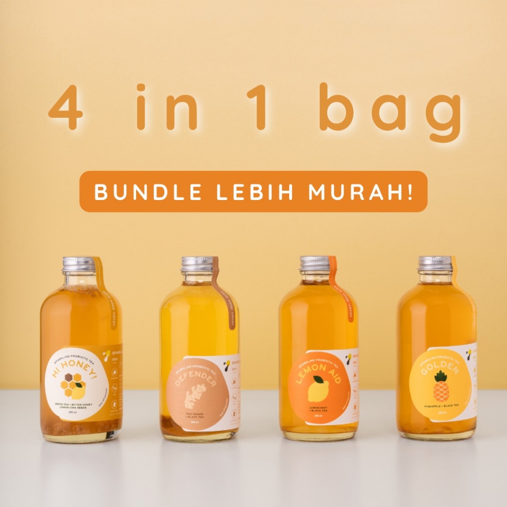 

[BUNDLE] 4 in 1 bag Kombucha Probiotic Tea by Seven
