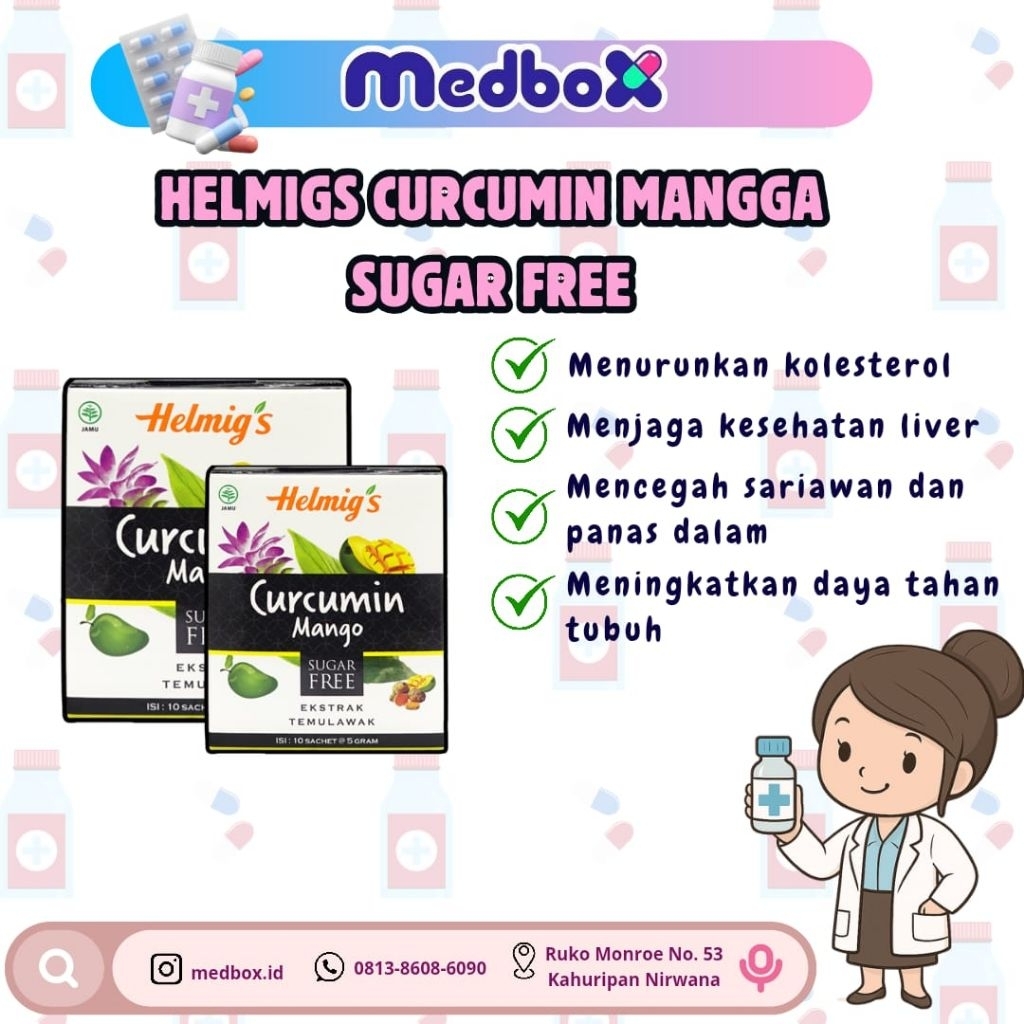 

Helmigs Curcumin Mangga Sugar Free Isi 10 Minuman Temulawak