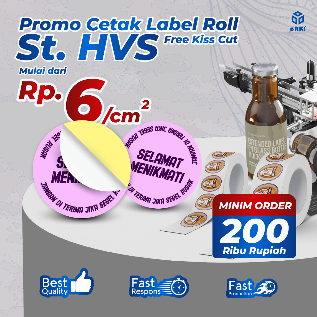 

Stiker Label Roll Custom Stiker HVS | Free Cutting | Cetak Logo / Produk – ERKI PRINTING
