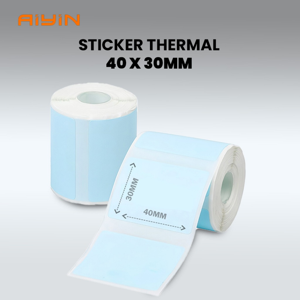 

AiYin Thermal Paper 40mm x 30mm 230pcs/Roll Blue Label Sticker Paper for AiYin ID240 AD240 E40 A81