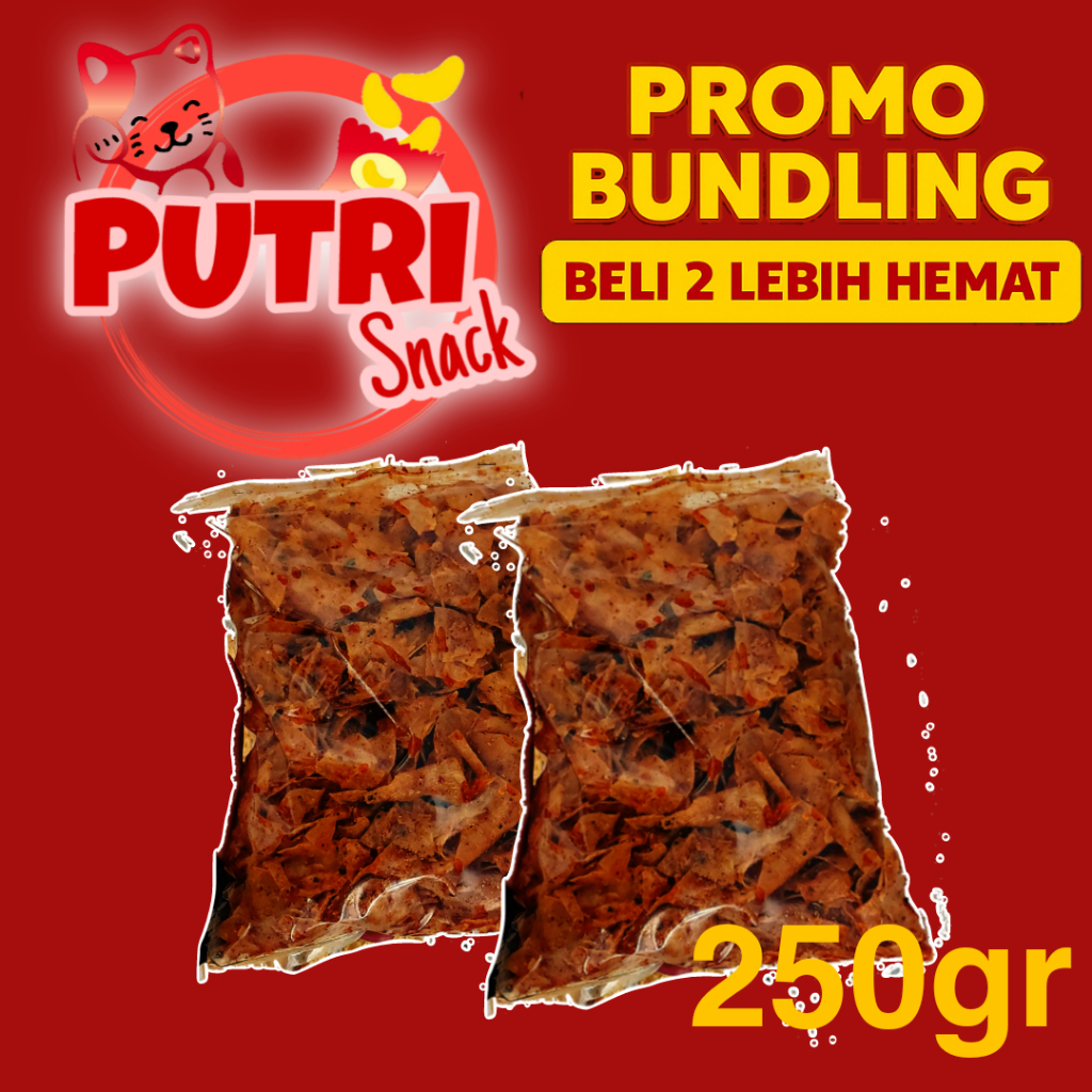 

keripik singkong kripset 250gr xtra pedas daun jeruk paket bundling