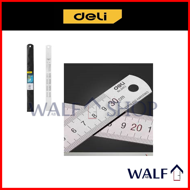 

Deli DL8030Y Steel Ruler / Penggaris Stainles Steel / Penggaris Anti Karat Ringan dan Kuat
