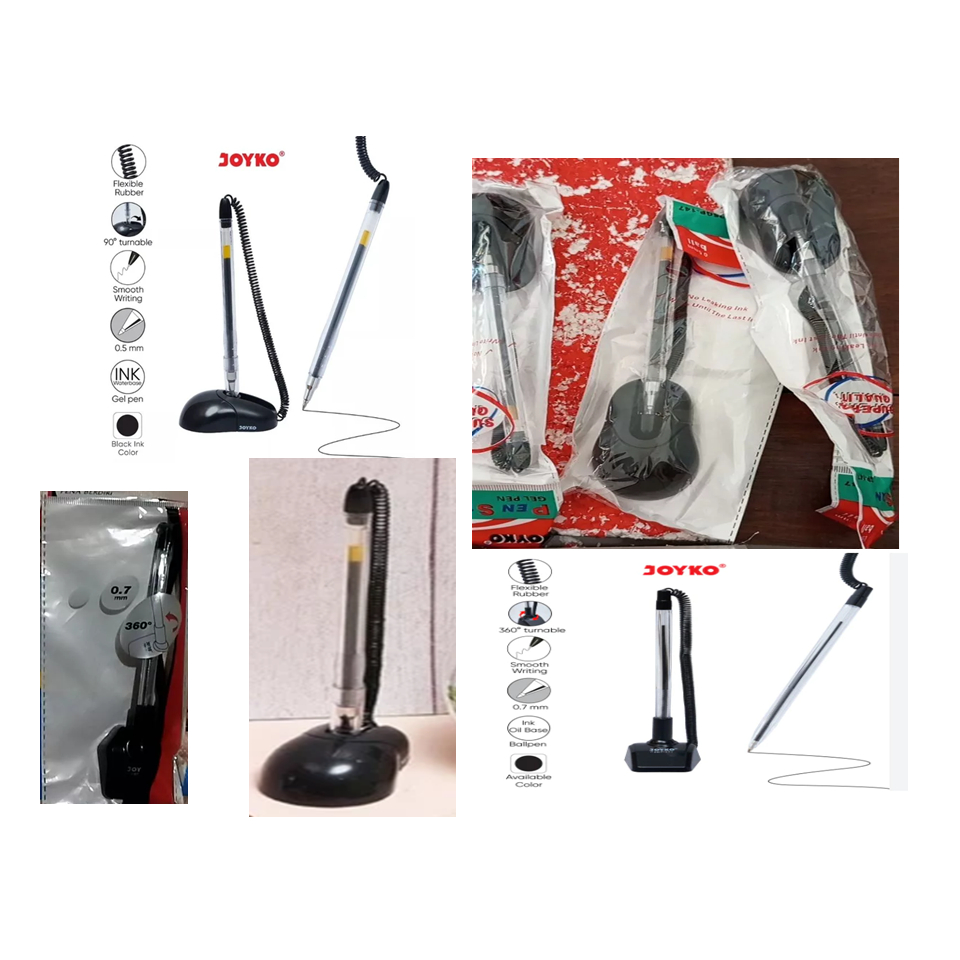 

PENA MEJA PULPEN MEJA TEMPEL RESEPSIONIST KANTOR JOYKO BALLPOINT SPIRAL