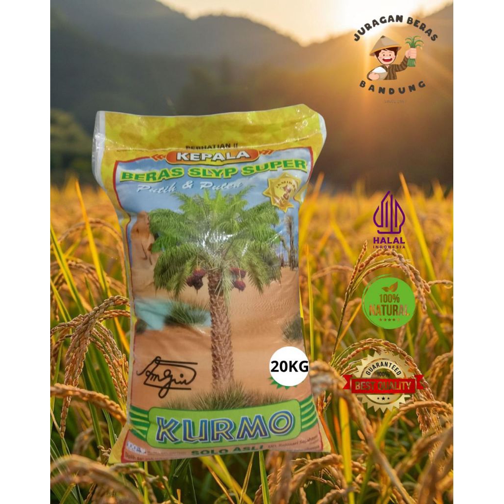 

Beras Cap Kurmo 20 Kg 25 Kg - 5 Kg Repack Pulen Wangi dan Putih