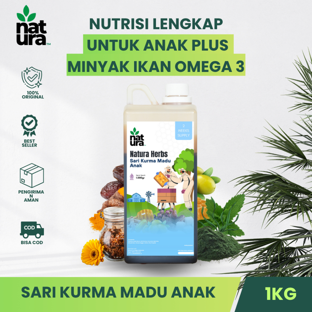 

Natura Origins Sari Kurma Madu Anak 1kg Natura Herbs Sari Kurma Madu Anak Plus Minyak Ikan Omega 3