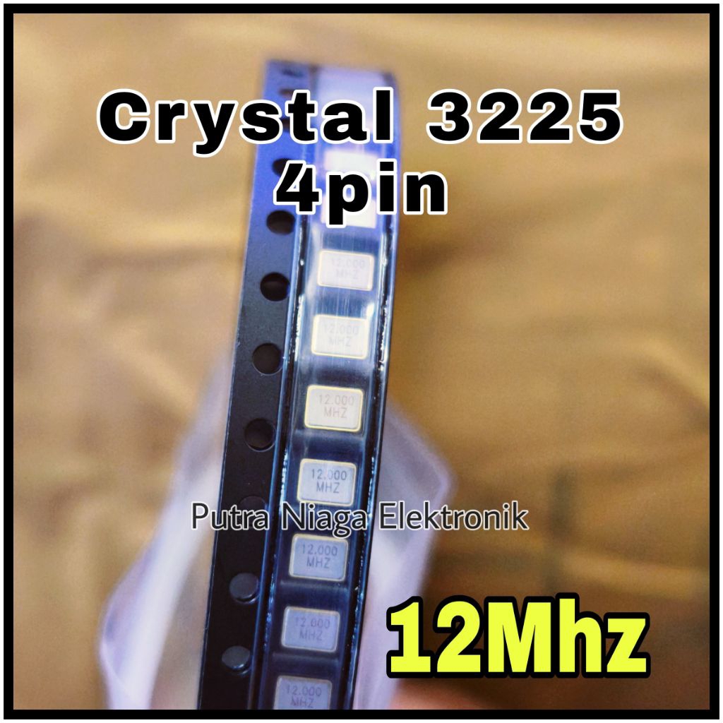 Crystal 12Mhz 4 pin 3225 SMD mini Kristal 4pin 12.000 Xtal 4p 3225