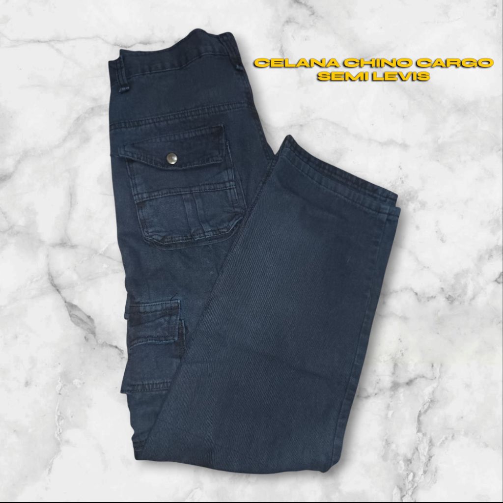 Celana Panjang Chino Cargo Semi Levis Lokal Preloved