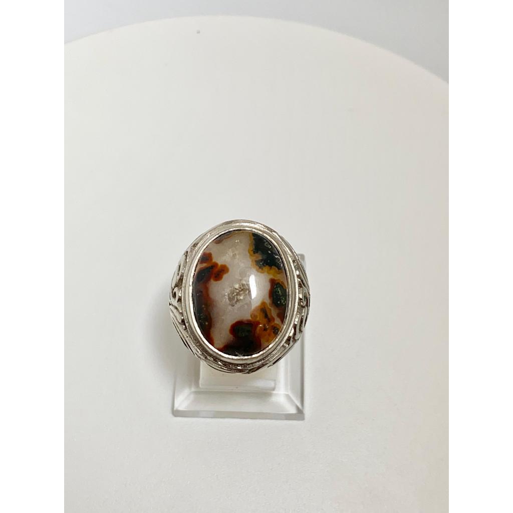 Cincin Batu Akik Panca Warna Combong Serambut