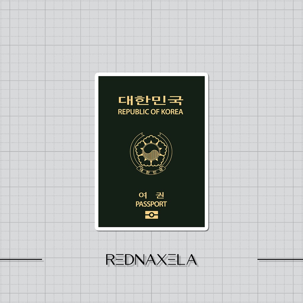 

Stiker Vinyl Korea Passport Design Stiker Koper Outdoor Travel Sticker